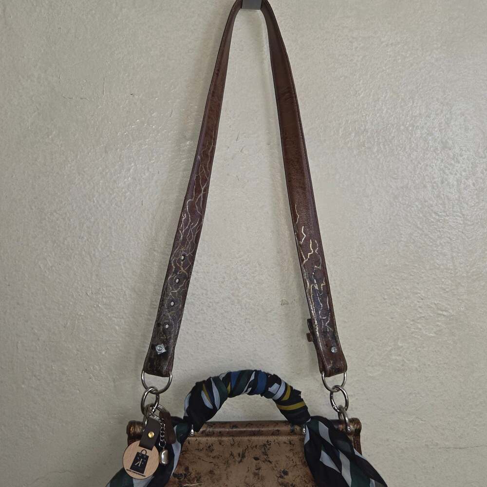 Custom Vintage Coach Willis Bag Brown with Custom Dye, Paint, Strap, Hardware - Picture 6 of 8
